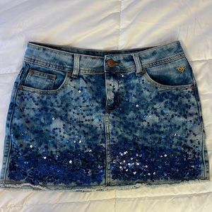 Jean/ denim Sparkly Justice Skirt